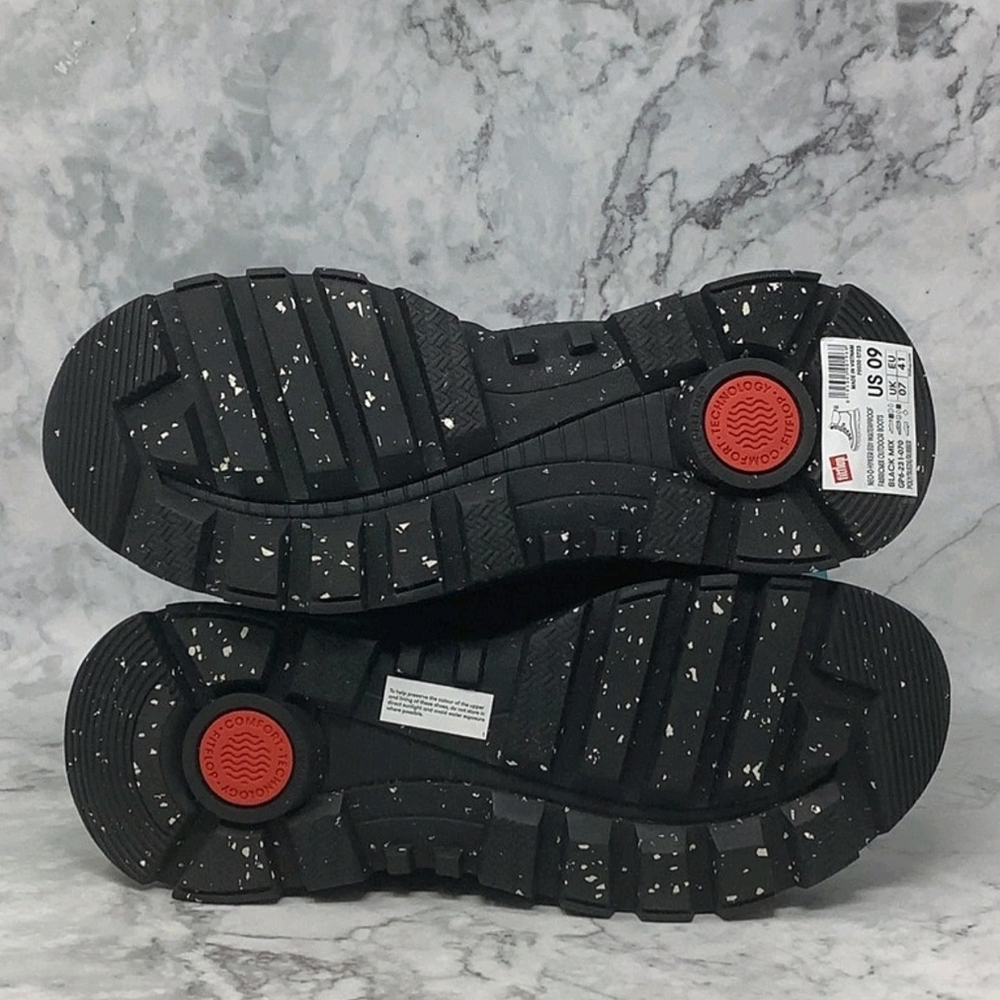 Fitflop Hyker Black and White Winter Boots - Picture 6 of 9
